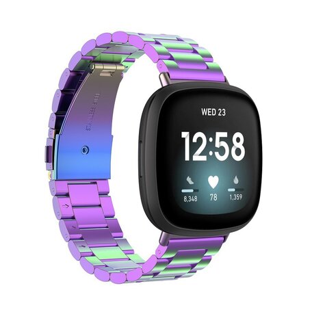 Fitbit Versa 3/4 & Sense 1/2 Metall-Gliederarmband - Multicolour