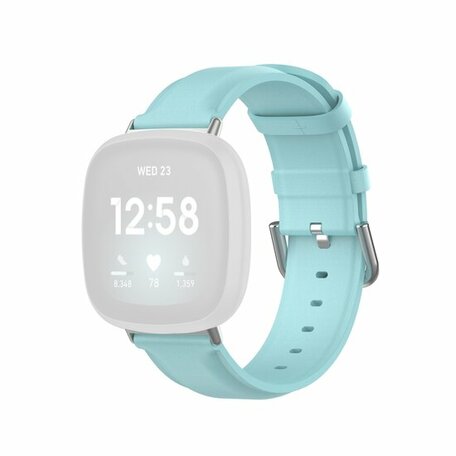 Fitbit Versa 3/4 & Sense 1/2 Lederband - Hellblau