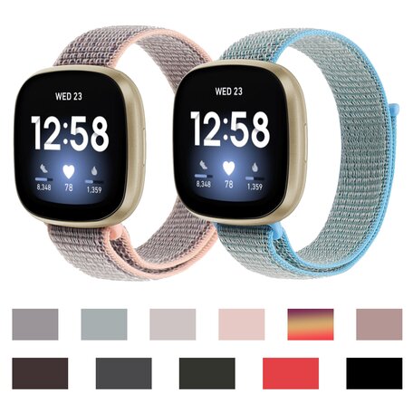 Fitbit Versa 3 & Sense 1 - Sport-Laufband - Grau gemischt mit Blau