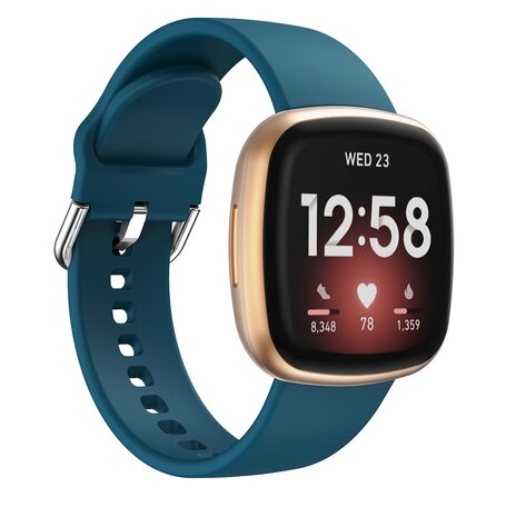 Fitbit Versa 3 & 4 / Sense 1 & 2 - Silikonband - Blau grün