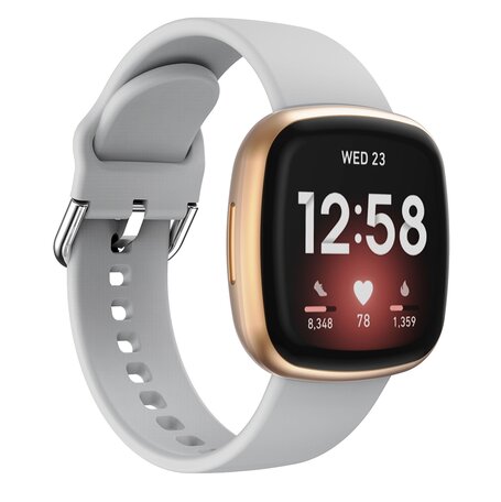 Fitbit Versa 3 & 4 / Sense 1 & 2 - Silikonband - Grau