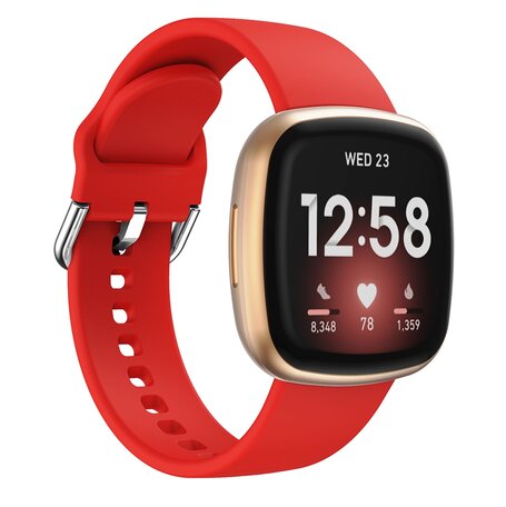 Fitbit Versa 3 & 4 / Sense 1 & 2 - Silikonband - Rot