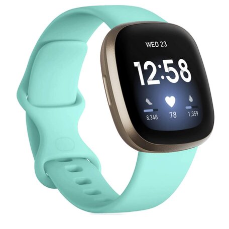 Fitbit Versa 3 & 4 / Sense 1 & 2 Sportarmband - Mintgrün - Größe: M/L