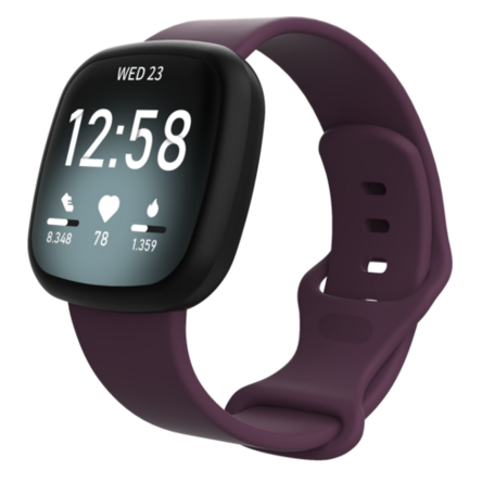 Fitbit Versa 3 & 4 / Sense 1 & 2 Sportarmband - Lila - Größe: M/L