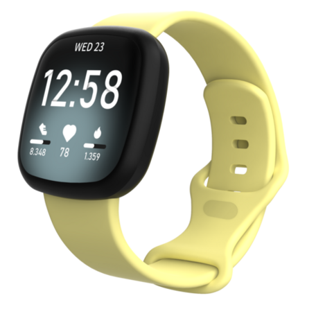 Fitbit Versa 3 & 4 / Sense 1 & 2 Sportarmband - Gelb - Größe: M/L