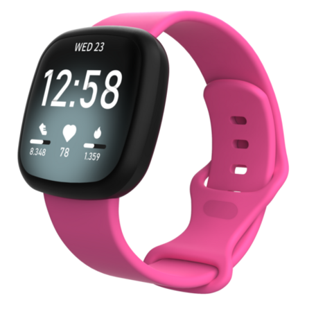 Fitbit Versa 3 & 4 / Sense 1 & 2 Sportarmband - Rosa - Größe: M/L