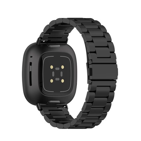 Fitbit Versa 3/4 & Sense 1/2 Metallgliederband - Schwarz