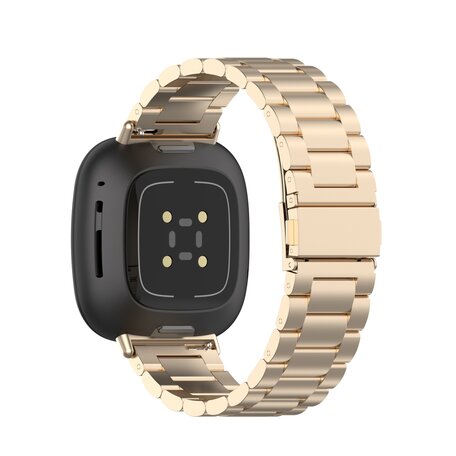 Fitbit Versa 3/4 & Sense 1/2 Metallgliederarmband - Champagner Gold