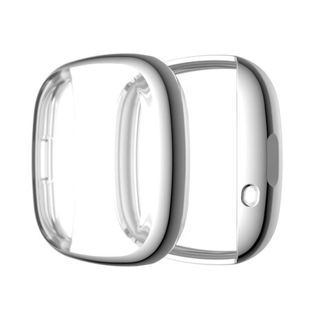 Fitbit Versa 3 / Sense Soft TPU Fall (vollständig geschützt) - Silber