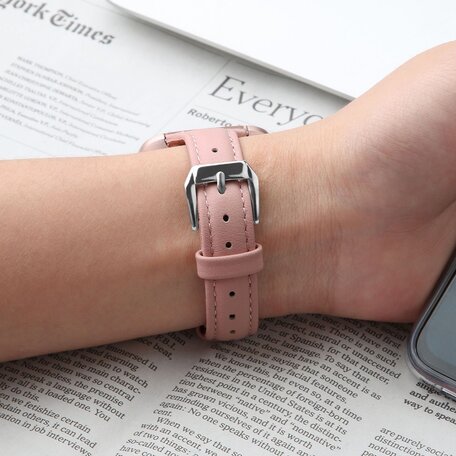 Fitbit Versa 1 / 2 & Lite Armband TPU Leder - Hellrosa