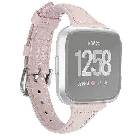 Fitbit Versa 1 / 2 & Lite Armband TPU Leder - Soft rosa