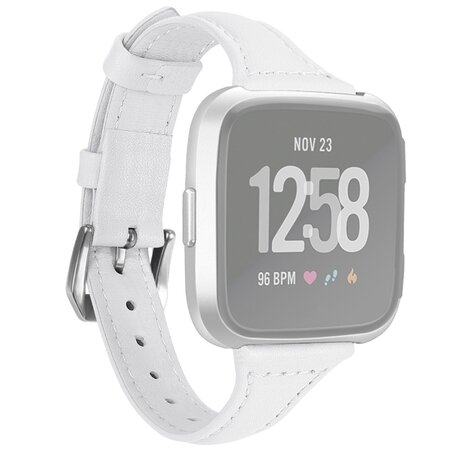 Fitbit Versa 1 / 2 & Lite Armband TPU Leder - Weiß