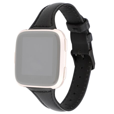 Fitbit Versa 1 / 2 & Lite Lederband - Schwarz