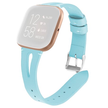 Fitbit Versa 1 / 2 & Lite Armband TPU Leder - Blau