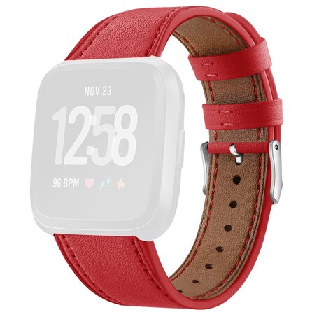 Fitbit Versa 1 / 2 & Lite Lederband - Rot