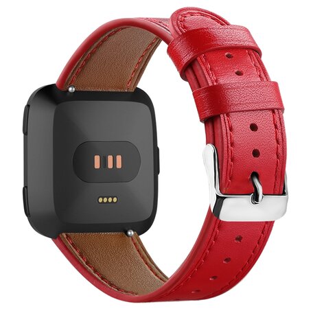Fitbit Versa 1 / 2 & Lite Lederband - Rot