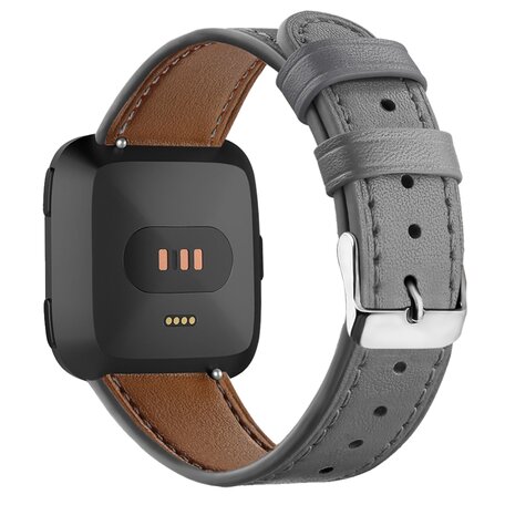 Fitbit Versa 1 / 2 & Lite Lederband - Grau