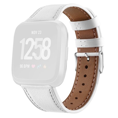 Fitbit Versa 1 / 2 & Lite Lederband - Weiß