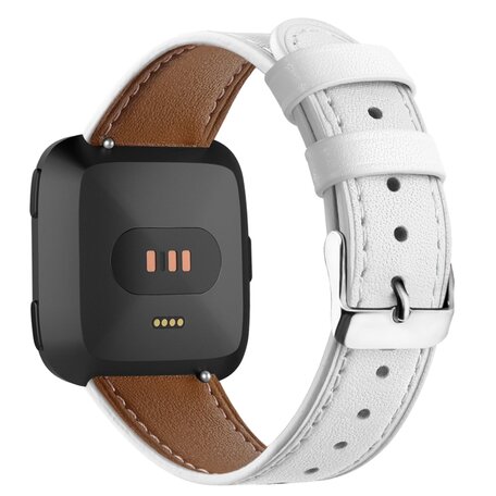 Fitbit Versa 1 / 2 & Lite Lederband - Weiß