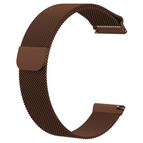 Fitbit Versa 1 / 2 & Lite milanaise Armband - Größe: Groß - Braun