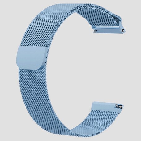Fitbit Versa 1 / 2 & Lite milanaise Armband - Größe: Groß - Hellblau