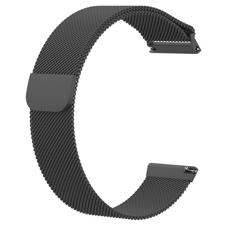 Fitbit Versa 1 / 2 & Lite milanaise Armband - Größe: Groß - Dunkelgrau