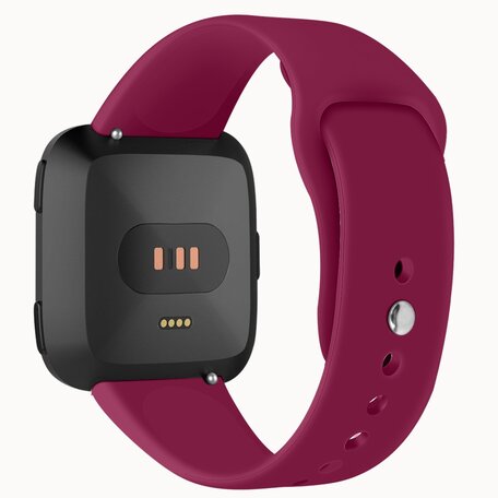 Fitbit Versa 1 / 2 & Lite Silikonband - Größe: Groß - Weinrot