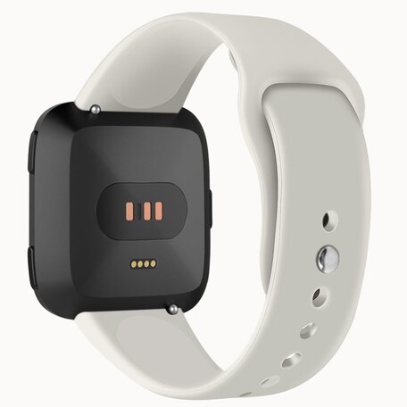 Fitbit Versa 1 / 2 & Lite Silikonband - Größe: Groß - Ecru