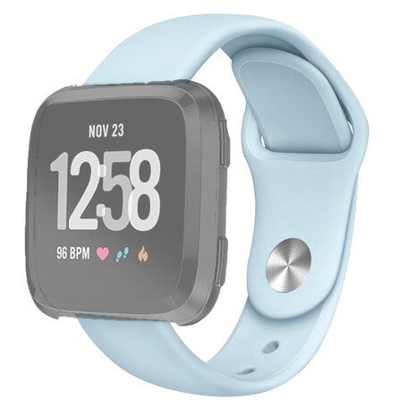 Fitbit Versa 1 / 2 & Lite Silikonband - Größe: Groß - Hellblau