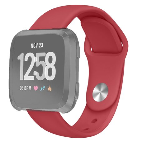 Fitbit Versa 1 / 2 & Lite Silikonband - Größe: Groß - Rot