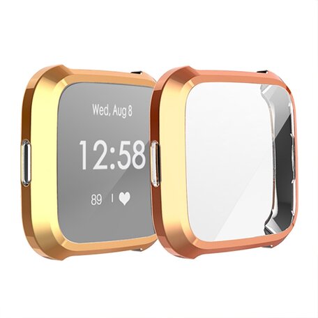 Fitbit Versa Lite Soft TPU Fall (vollständig geschützt) - Rose Gold