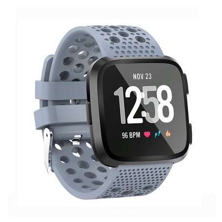 Silikonband belüftet Fitbit Versa 1 / 2 & Lite - Grau-blau