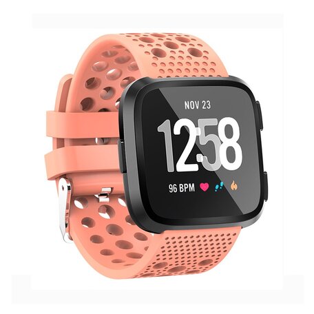 Silikonband belüftet Fitbit Versa 1 / 2 & Lite - Pfirsich