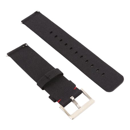 Canvas Band Fitbit Versa 1 / 2 & Lite - Schwarz