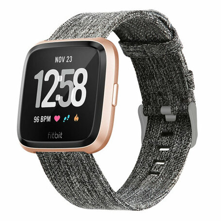 Canvas Band Fitbit Versa 1 / 2 & Lite- Grau