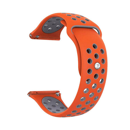 Fitbit Versa 1 / 2 & Lite Sportband - Größe: Groß - Orange + Grau