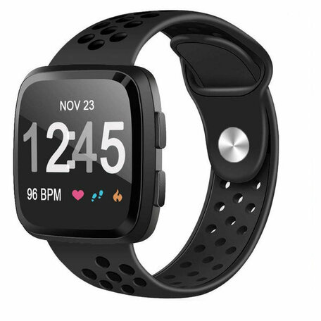 Fitbit Versa 1 / 2 & Lite Sportband - Größe: Klein - Schwarz