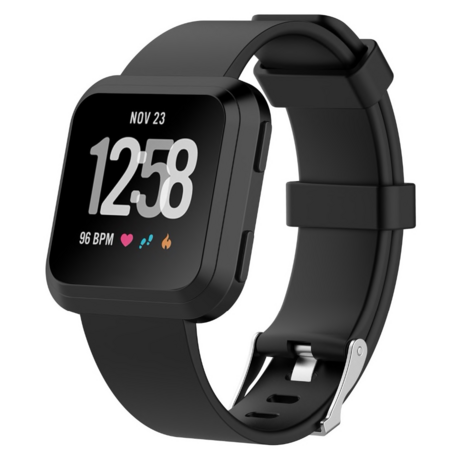 Fitbit Versa 1 / 2 & Lite Gummi-Sportband - Schwarz