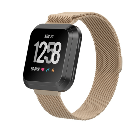 Milanaise Fitbit Versa 1 / 2 & Lite Armbänder Größe: Groß - Vintage Gold