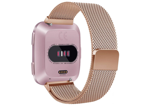 Fitbit Versa 1 / 2 & Lite milanaise Armband - Größe: Klein - Champagner Gold