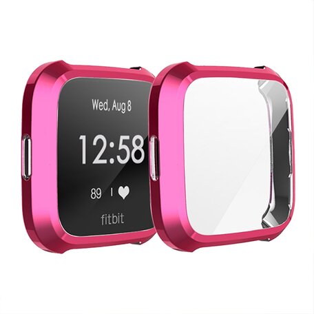 Fitbit Versa Lite Soft TPU Fall (vollständig geschützt) - Fuschia