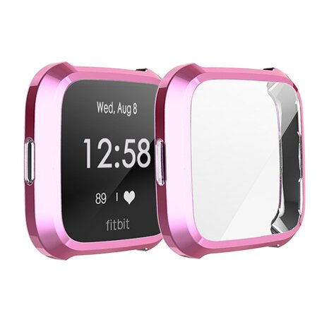 Fitbit Versa Lite Soft TPU Fall (vollständig geschützt) - Rosa