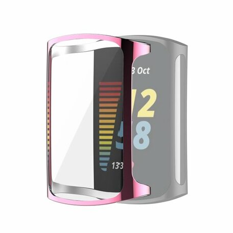Fitbit Charge 5 & 6 Silikonhülle (vollständig geschützt) - Pink
