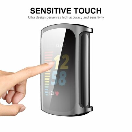 Fitbit Charge 5 & 6 TPU-Hülle (vollständig geschützt) - Transparent
