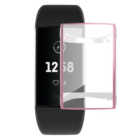Fitbit Charge 3 & 4 Tasche (vollständig geschützt) - Pink