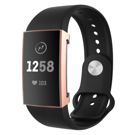 Fitbit Charge 3 &4 Tasche (vollständig geschützt) - Rose gold