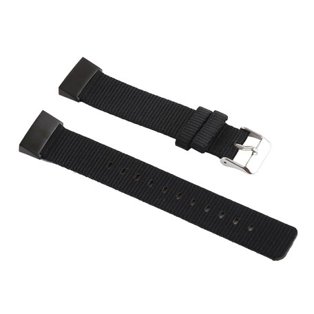 Fitbit Charge 3 & 4 Nylonband - Schwarz