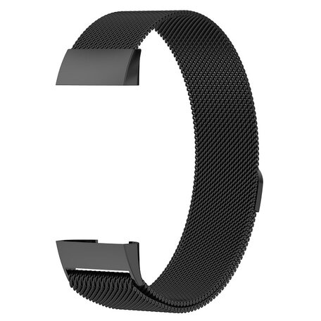 Fitbit Charge 3 & 4 milanaise Armband - Größe: Klein - schwarz