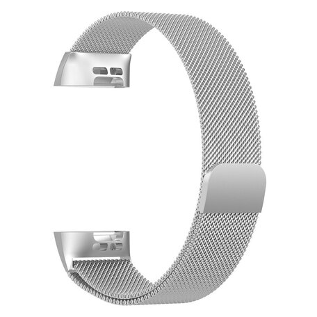 Fitbit Charge 3 & 4 milanaise Armband - Größe: Klein - Silber