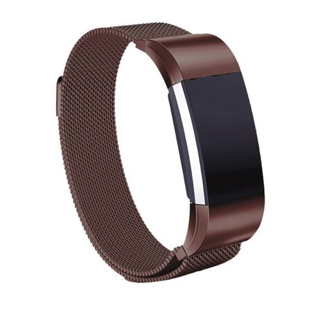 Fitbit Charge 3 & 4 milanaise Armband - Größe: Klein - Braun